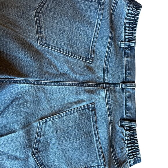 Ruby Rd. Petite Blue Denim Jeans Elastic Turquoise Bead Silver Size 8P - Picture 4 of 6